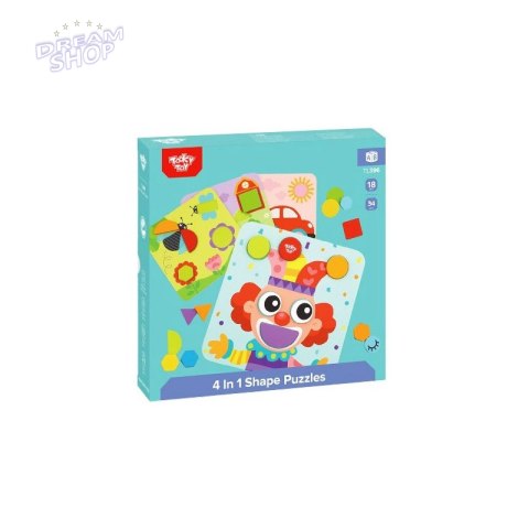 TOOKY TOY Puzzle 4 w 1 Układnaka Klocki TOOKY TOY Puzzle 4 w 1 Układnaka Klocki