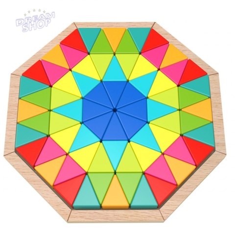 TOOKY TOY Puzzle Ośmiokątne Drewniana Mozaika Edukacyjna (73el.) TOOKY TOY Puzzle Ośmiokątne Drewniana Mozaika Edukacyjna (73el.)