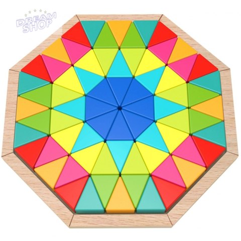TOOKY TOY Puzzle Ośmiokątne Drewniana Mozaika Edukacyjna (73el.) TOOKY TOY Puzzle Ośmiokątne Drewniana Mozaika Edukacyjna (73el.)
