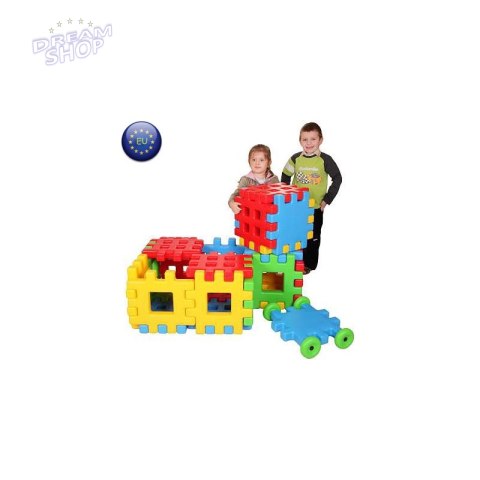WOOPIE Klocki Edukacyjne Wafle Ogrodzenie Domek WOOPIE Klocki Edukacyjne Wafle Ogrodzenie Domek