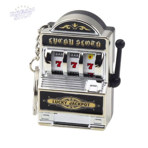 Brelok Mini Maszyna Kasynowa Slot Automat Ruchomy Drążek Mix Kolor
