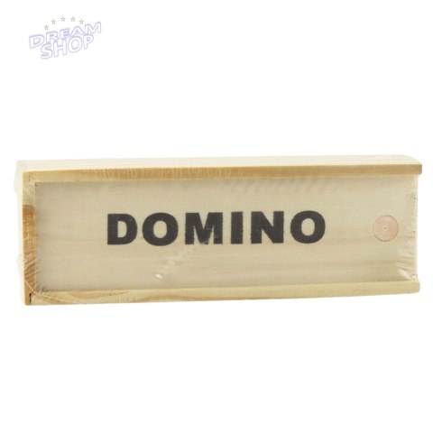 Gra Logiczna Rodzinna Domino 32 Płytki Drewniane Czarne