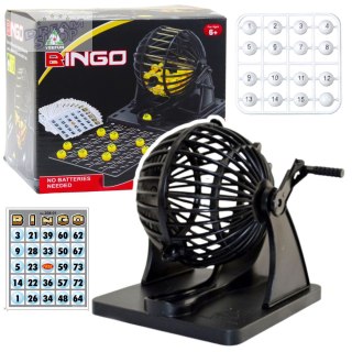 Gra Rodzinna Bingo Maszyna Losująca Klasyczna 80 Kulek 20 Kart