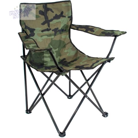 KRZESŁO TURYSTYCZNE SKŁADANE 50X50X80CM CAMUFLAGE ENERO CAMP