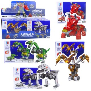 Klocki Konstrukcyjne Dinozaur Auto 2w1 105-132 el. Mix