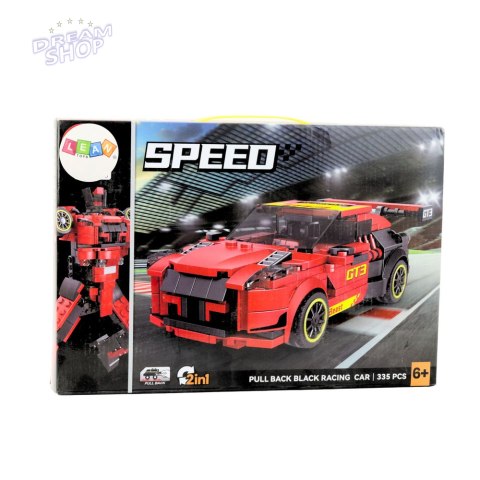Klocki Konstrukcyjne Robot Auto 2w1 GT3 Czerwony 335 el.