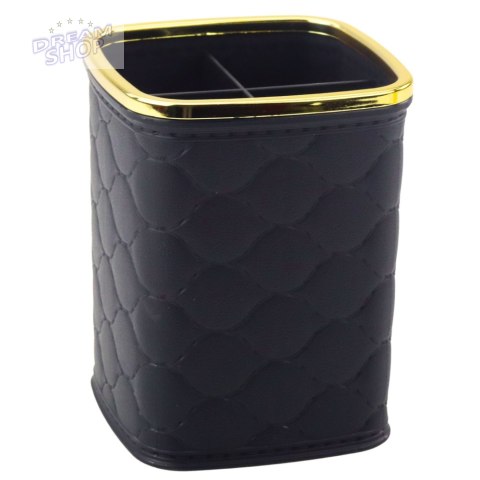 Organizer Pojemnik Na Pędzle Cztery Przegrody Czarny 12 x 9,5cm
