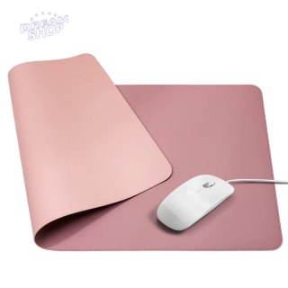 Podkładka pod Klawiaturę Mysz Na biurko Dwustronna Ekoskóra Róż 80x40 cm