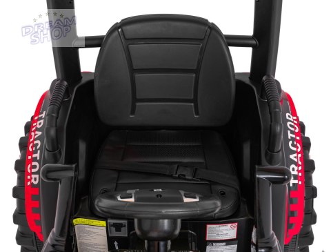 Pojazd MEGA Traktor D68 Z Przyczepką Czerwony