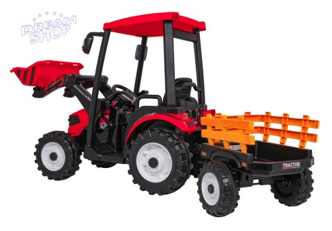 Pojazd MEGA Traktor D68 Z Przyczepką Czerwony