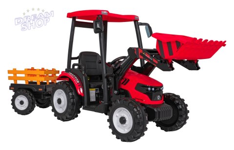 Pojazd MEGA Traktor D68 Z Przyczepką Czerwony