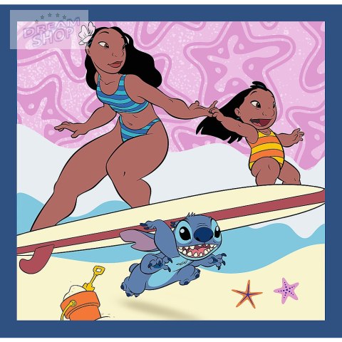 Puzzla 3w1 - Czas ze Stitchem Lilo and Stitch Trefl 34896