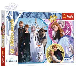 Puzzle - 100 Glitter - W blasku miłości - Disney Frozen 2 Trefl 14817