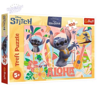 Puzzle 100 - Stitch i przyjaciele w akcji - Disney Trefl 16495
