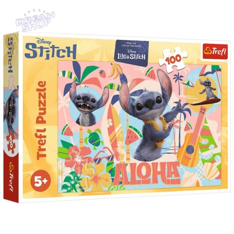 Puzzle 100 - Stitch i przyjaciele w akcji - Disney Trefl 16495