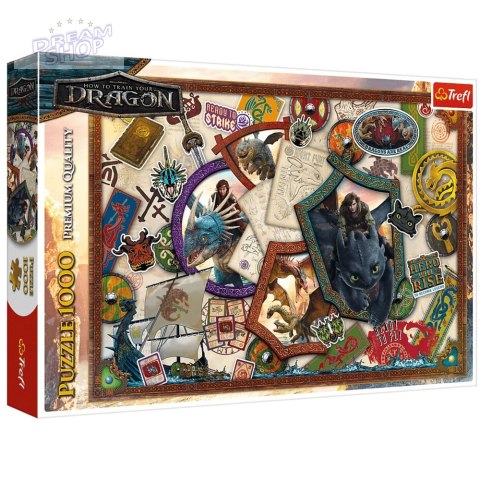 Puzzle 1000 - Jak wytresować Smoka - Bohaterowie Trefl 10959