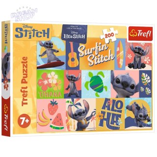 Puzzle 200 - Hawajskie przygody - Disney Stitch Trefl 13331