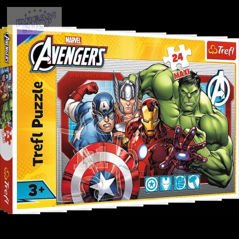 Puzzle 24 Maxi - Zawsze sprawiedliwi - Disney Marvel The Avengers Trefl 14378