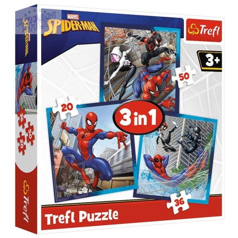 Puzzle 3w1 - Pajęczy przyjaciele - Disney Marvel Spiderman Trefl 34874