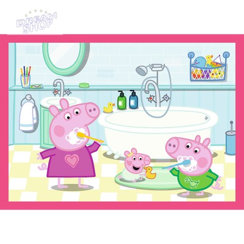 Puzzle 4w1 (12,15,20,24) - Peppa uwielbia przygody Trefl 34672