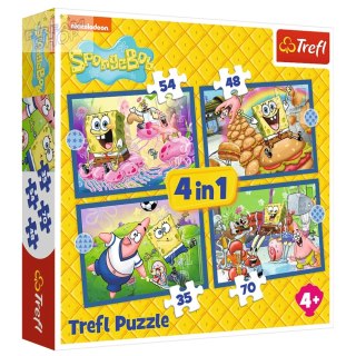 Puzzle 4w1 Podwodne Życie SpongeBoba Trefl 34674