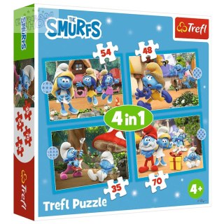 Puzzle - 4w1 - Wioska Smerfów - The Smurfs 34656