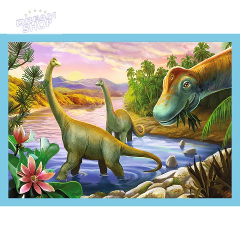 Puzzle - 4w1 - Wyjątkowe dinozaury - Trefl 34609