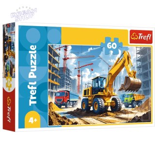 Puzzle 60 - Traktor koparko - ładowarka Trefl 17406