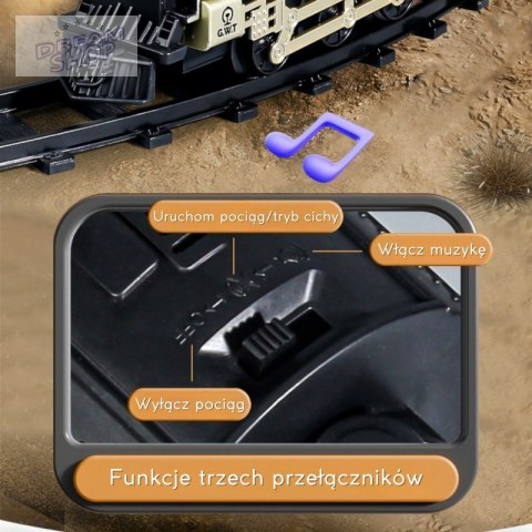 WOOPIE Klasyczny Pociąg Parowy Lokomotywa Tor XXL
