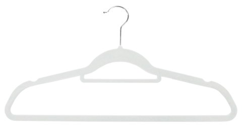 Wieszak welurowy Maxi komplet 20 sztuk - szary