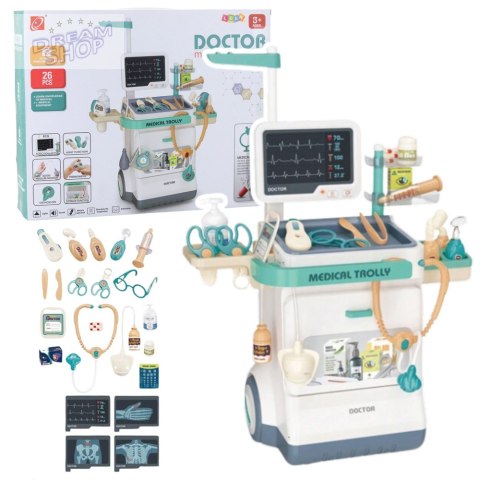 Zestaw Doktora Akcesoria Medyczne RTG EKG Światła Dźwięki 26 el.