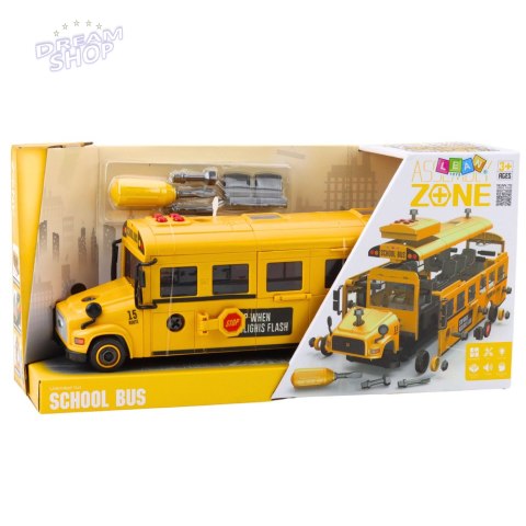 Autobus Szkolny Do Skręcania Zestaw Majsterkowicza Żółty 48 el.