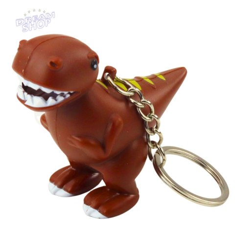 Brelok Do Kluczy Plecaka Dinozaur Latarka LED Dźwięki Mix Kolor