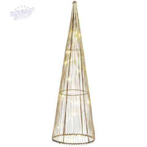 CHOINKA DEKORACYJNA ZŁOTA LED CIEPŁY BIAŁY 40CM
