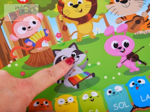 Edukacyjne interaktywne organki ze zwierzątkami odgłosy melodie ZA5955