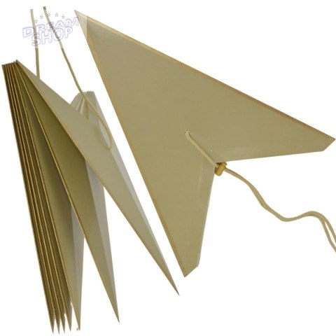 GWIAZDA DEKORACYJNA WISZĄCA PAPIEROWA FSC 18x75CM BEŻOWA 7 RAMION MICA