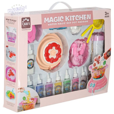 Klej żel kryształowy 3D crystal glue magiczna kuchnia szablony kreatywny zestaw 62 elementy morelowy