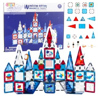 Klocki Konstrukcyjne Magnetyczne Okienka Kosmiczne 90 el.