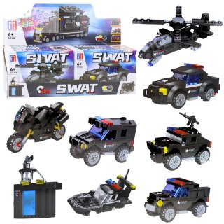 Klocki Konstrukcyjne Pojazdy Środki Transportu SWAT 2w1 92-117 el.