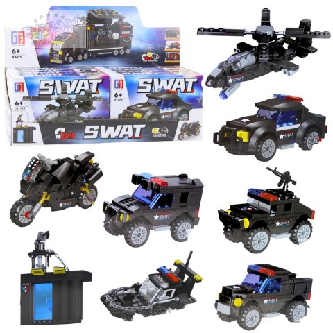 Klocki Konstrukcyjne Pojazdy Środki Transportu SWAT 2w1 92-117 el.