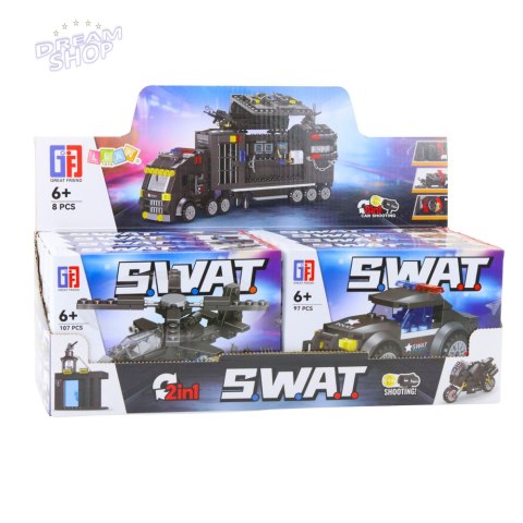 Klocki Konstrukcyjne Pojazdy Środki Transportu SWAT 2w1 92-117 el.
