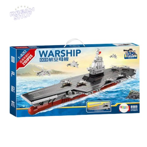 Klocki Konstrukcyjne WARSHIP 003 Duży Lotniskowiec 1:420 2151 el.