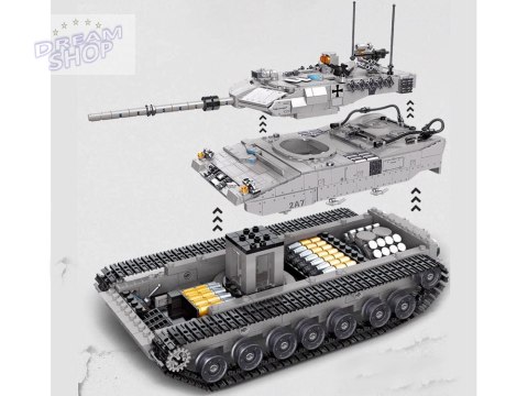 Klocki konstrukcyjne Wojskowy CZOŁG niemiecki Leopard 2A7 - 1498 ele ZA5758