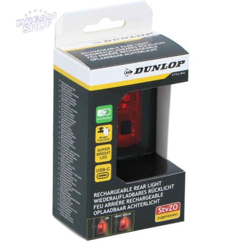 LAMPKA ROWEROWA NA TYŁ LED DUNLOP K-MARK