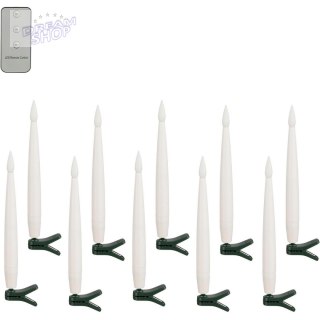 LAMPKI CHOINKOWE ŁAŃCUCH ŚWIETLNY ŚWIECZKI 10 LED CIEPŁY BIAŁY LUCA