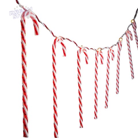 LAMPKI GIRLANDA 10 LED LIZAKI LASKI CHOINKOWE CIEPŁY BIAŁY LUCA