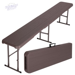 Ławka cateringowa składana WOODLAND brązowa 183 cm
