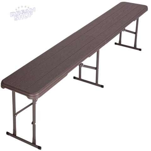 Ławka cateringowa składana WOODLAND brązowa 183 cm