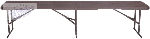 Ławka cateringowa składana WOODLAND brązowa 183 cm