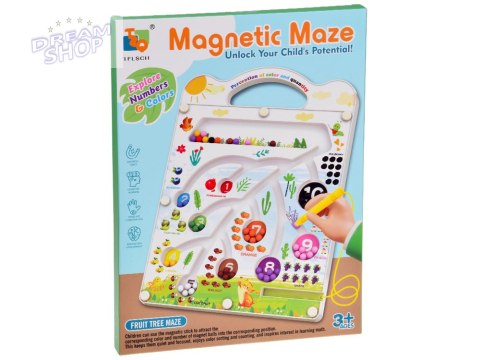 Magnetyczna układanka tablica labirynt nauka kolorów liczenia ZA5741